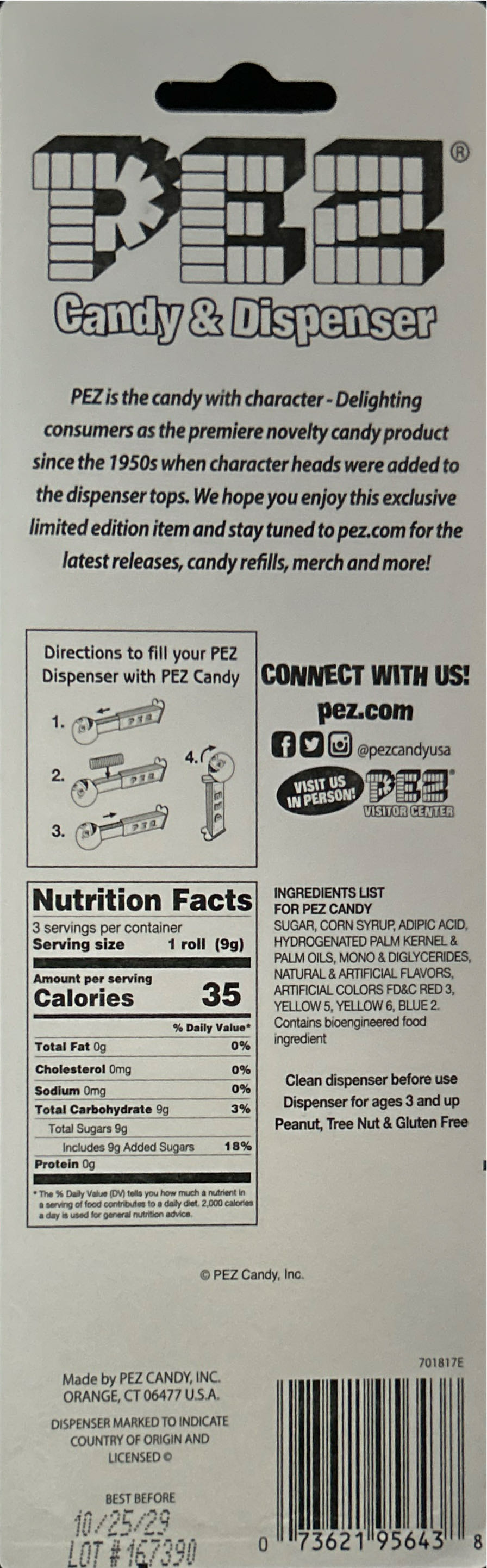 PEZ Presenter Girl - Santa Hat  - Limited Edition pez collectible [Barcode 073621956438] - Main Image 2