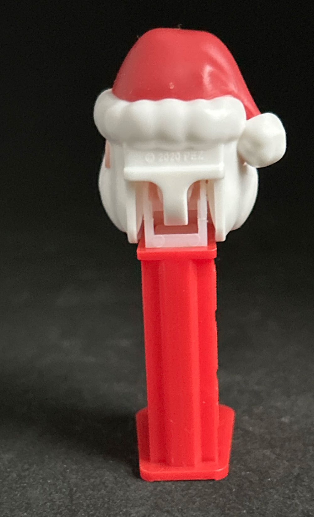 Christmas - Santa, dot eyes, MINI, open mouth, red stem - Seasonal pez collectible [Barcode 073621021105] - Main Image 2