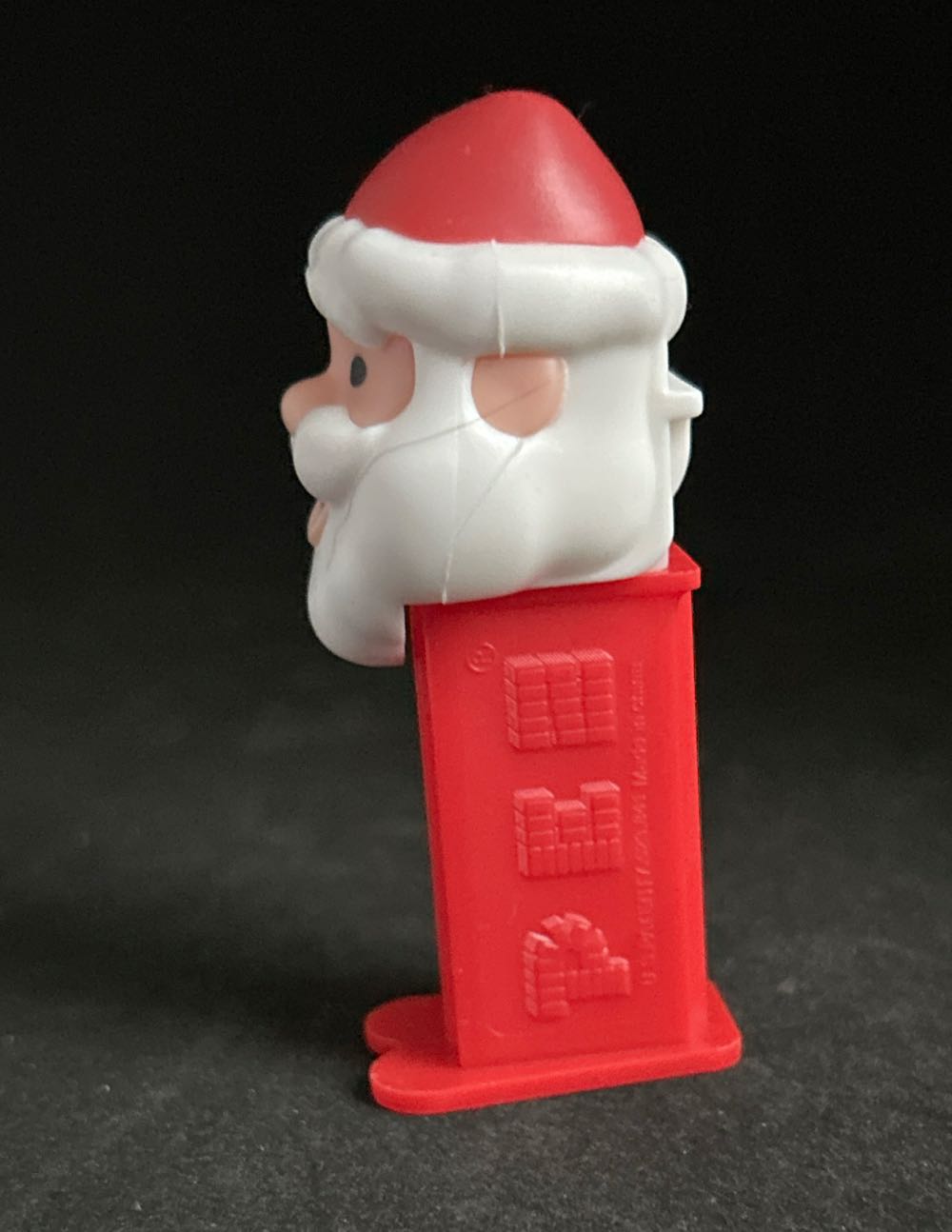 Christmas - Santa, dot eyes, MINI, open mouth, red stem - Seasonal pez collectible [Barcode 073621021105] - Main Image 3