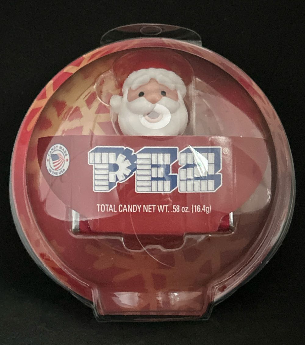 Christmas - Santa, dot eyes, MINI, open mouth, red stem - Seasonal pez collectible [Barcode 073621021105] - Main Image 4