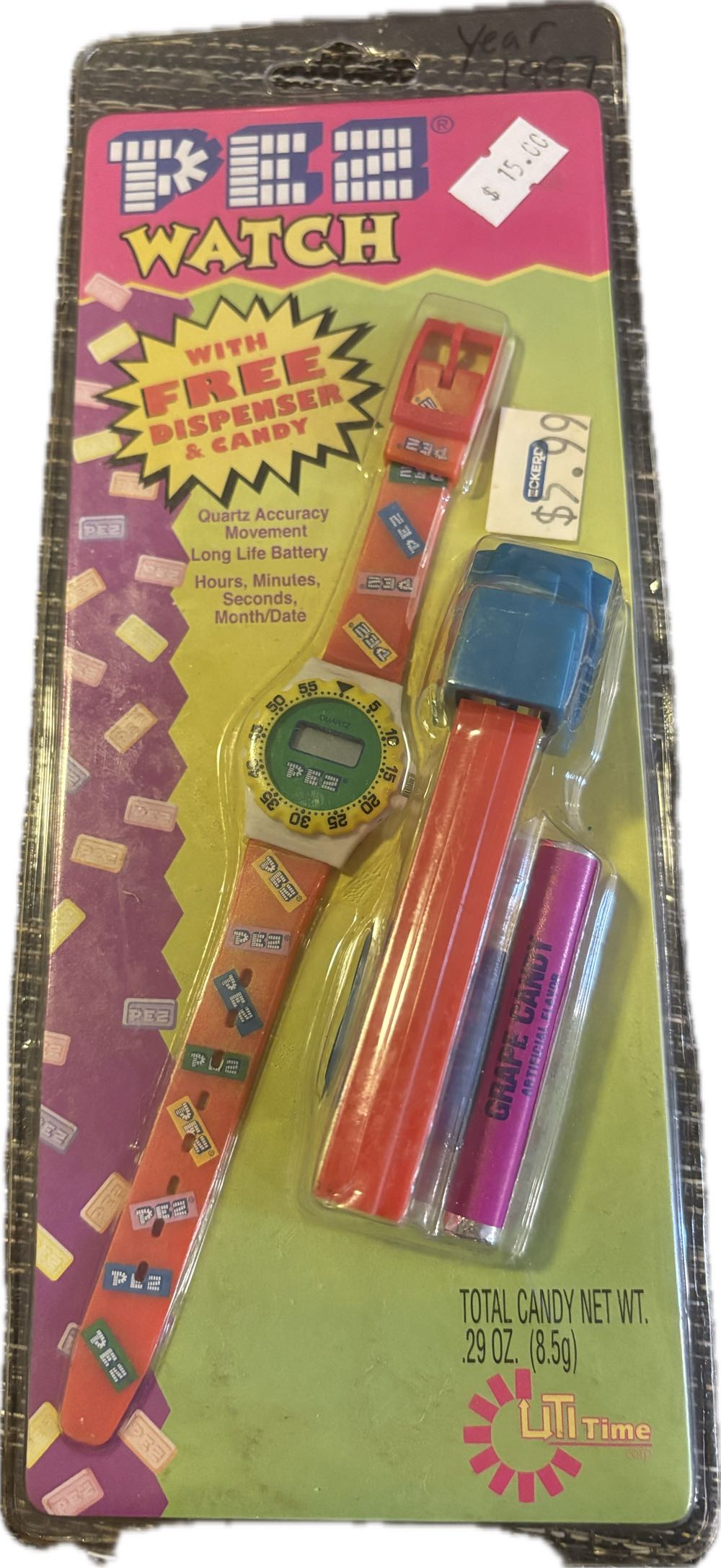 Truck w/Watch (Pink/Green Candy) - Watches pez collectible - Main Image 2