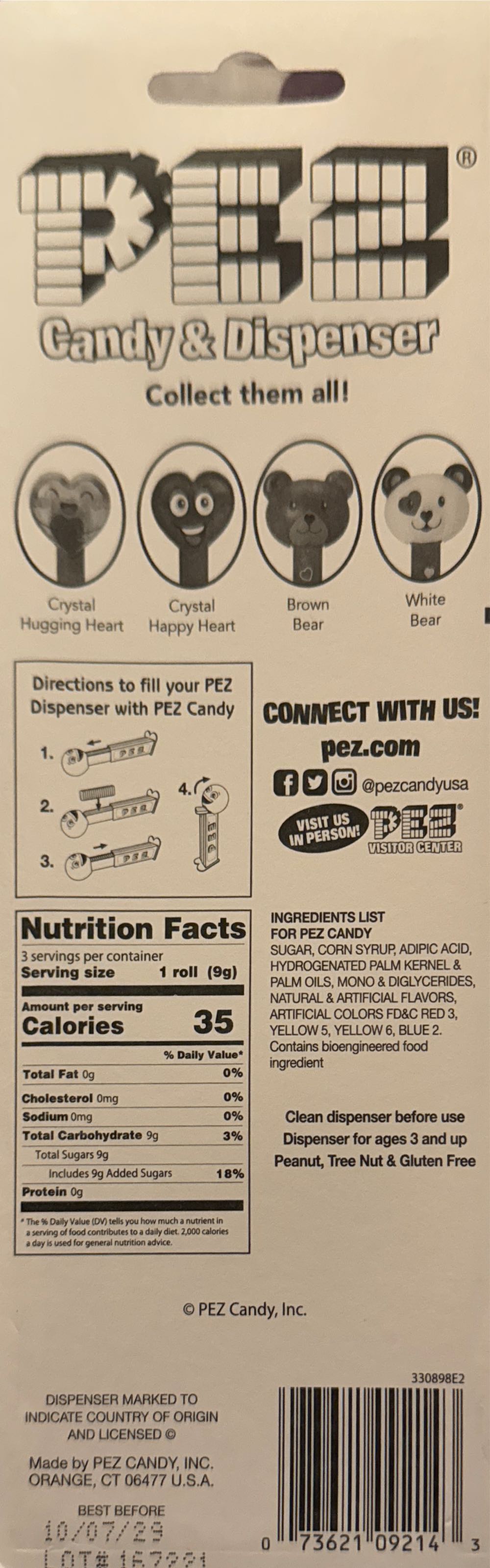 Valentine’s Day - Brown Bear - Valentine’s Day pez collectible [Barcode 073621092143] - Main Image 2