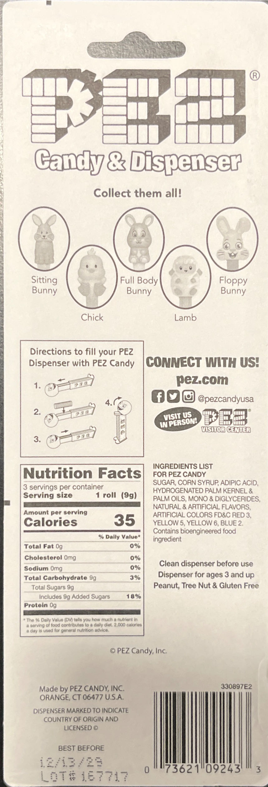 Easter - Pink Rabbit 2025 - Easter - Bunnies pez collectible [Barcode 073621092433] - Main Image 2