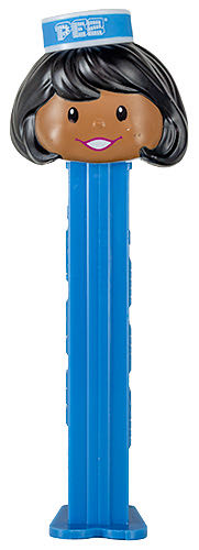 Pez Presenter Girl - Peppermint (Dark Skin Tone/Black Hair) - PEZ Mascots pez collectible - Main Image 2