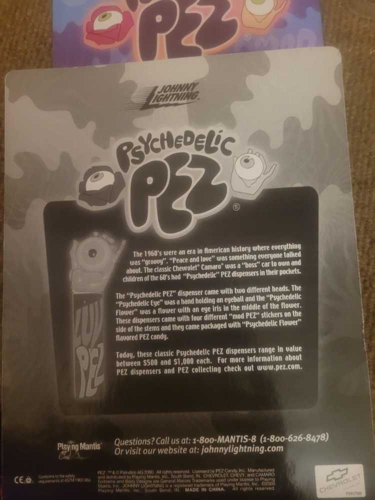 Johnny Lightning Psychedelic Green   pez collectible - Main Image 2