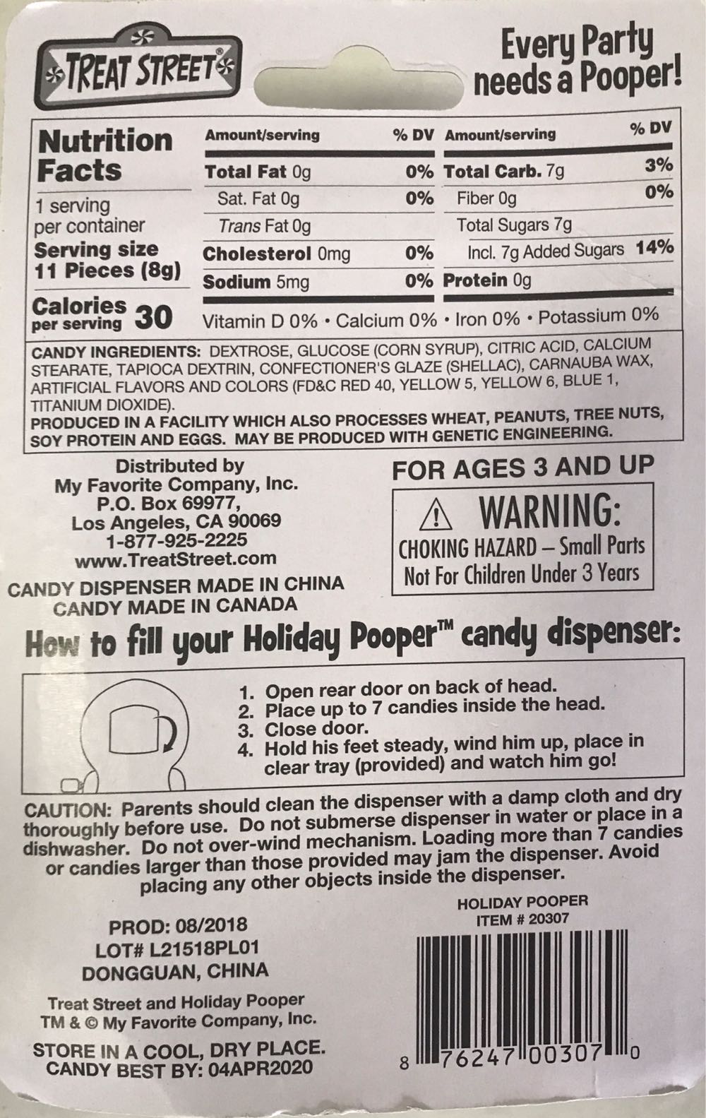 Holiday Pooper Candy Treat Treats Me - Gumball Dispenser pez collectible [Barcode 876247003070] - Main Image 2