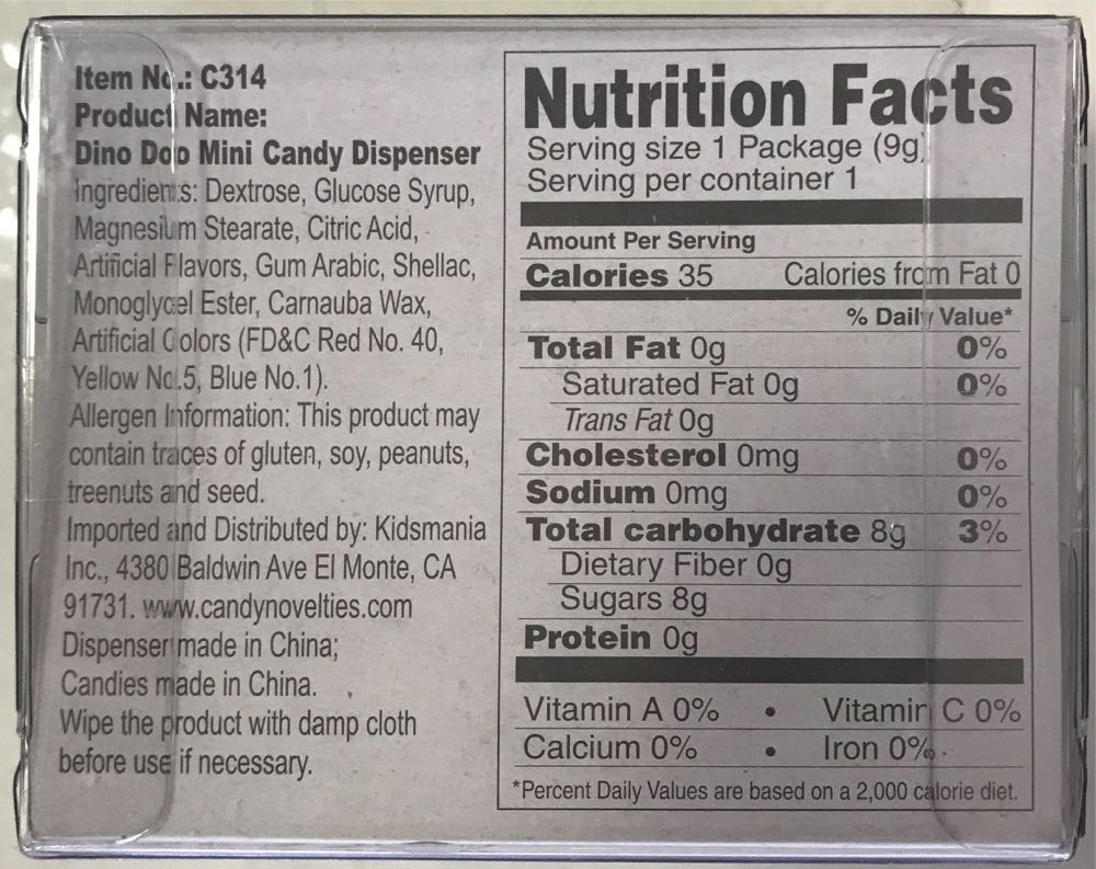 Dispenser Kidsmania Dino Doo Jurassic Droppings - Gumball Dispenser pez collectible [Barcode 686464314008] - Main Image 2