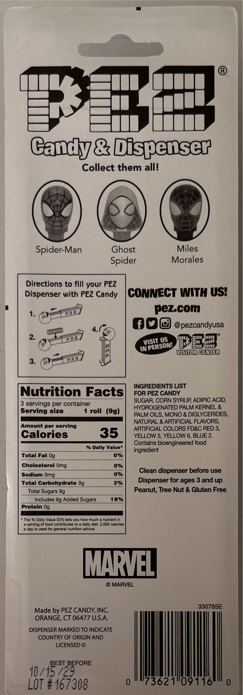 Spider-man - Marvel pez collectible [Barcode 073621091160] - Main Image 2