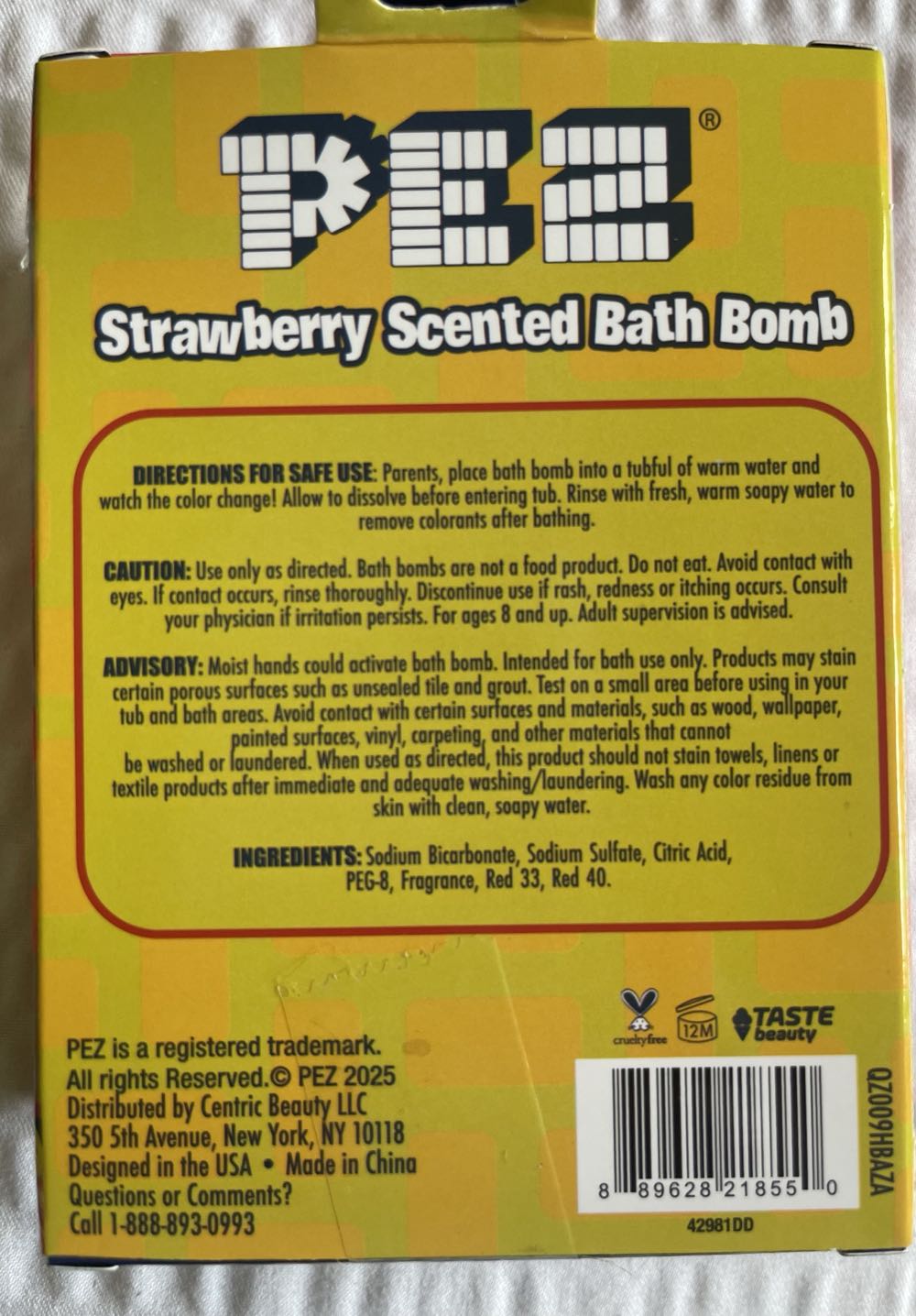New Candy Strawberry Scented Bath Bomb - Bath Bomb pez collectible [Barcode 889628218550] - Main Image 2