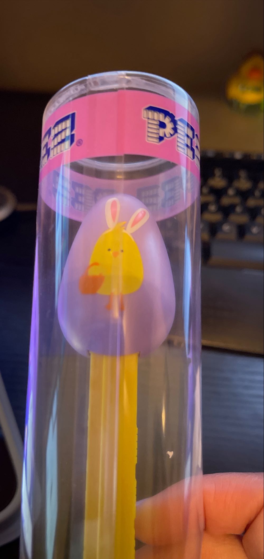 Easter Tube - Purple Egg/chick With Bunny Ears - Easter pez collectible [Barcode 073621053434] - Main Image 2