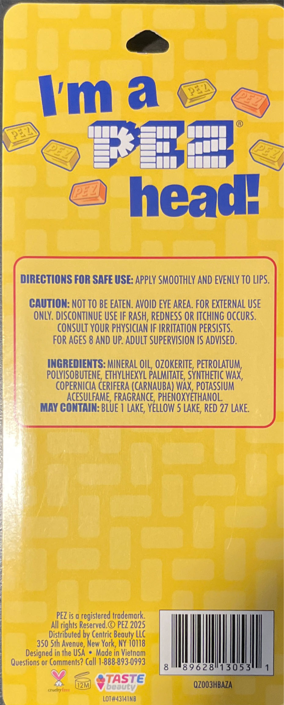 PEZ Lip Balm - Lip Balm pez collectible [Barcode 889628130531] - Main Image 2