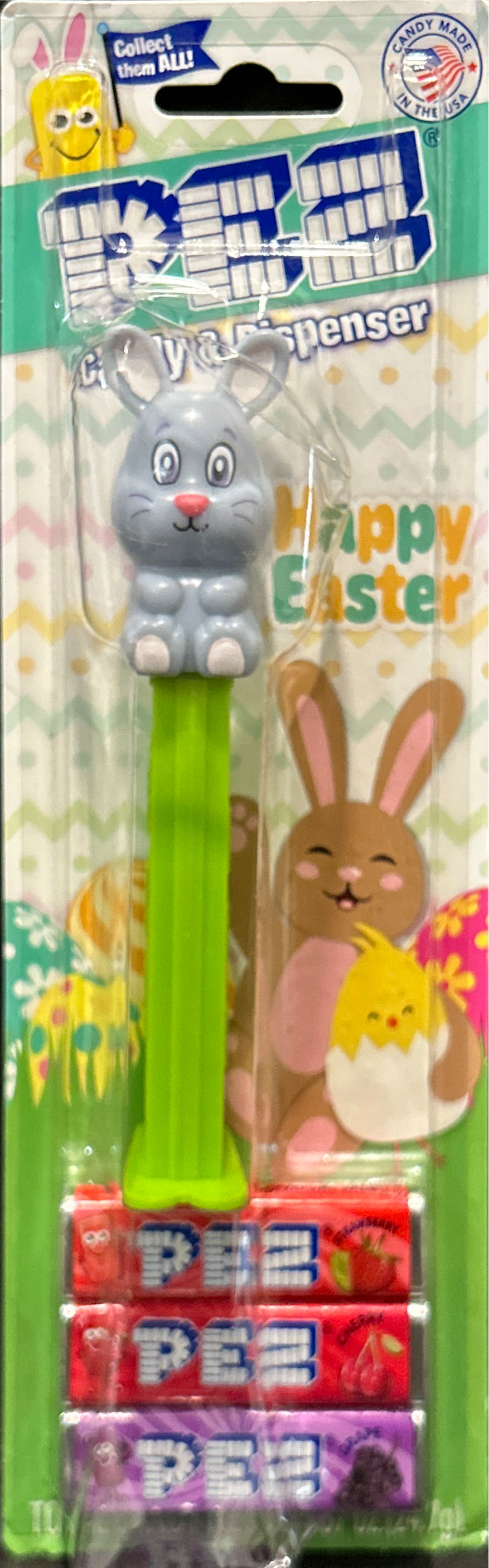Easter - Bunny 2, gray/green - Seasonal pez collectible [Barcode 073621092433] - Main Image 4