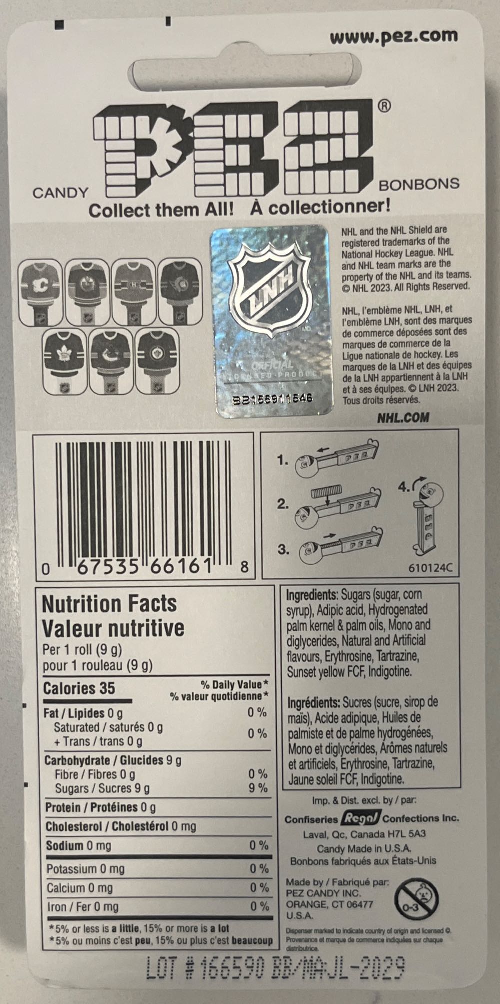 NHL Jersey - Flames - Limited Edition pez collectible [Barcode 067535661618] - Main Image 2