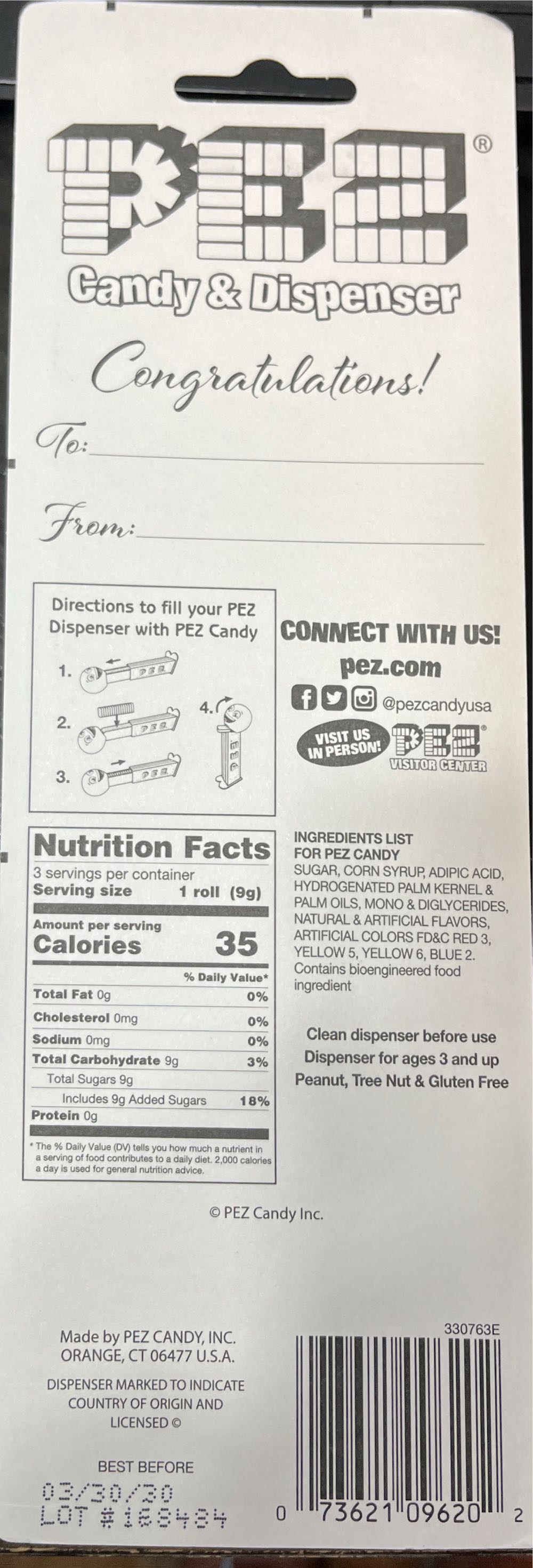 Bride (Light Skin Tone/Red Hair)  - Wedding Celebrations pez collectible [Barcode 073621096202] - Main Image 2