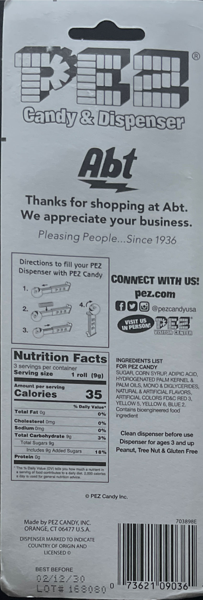 Truck - Abt - Advertizing pez collectible [Barcode 073621090361] - Main Image 3