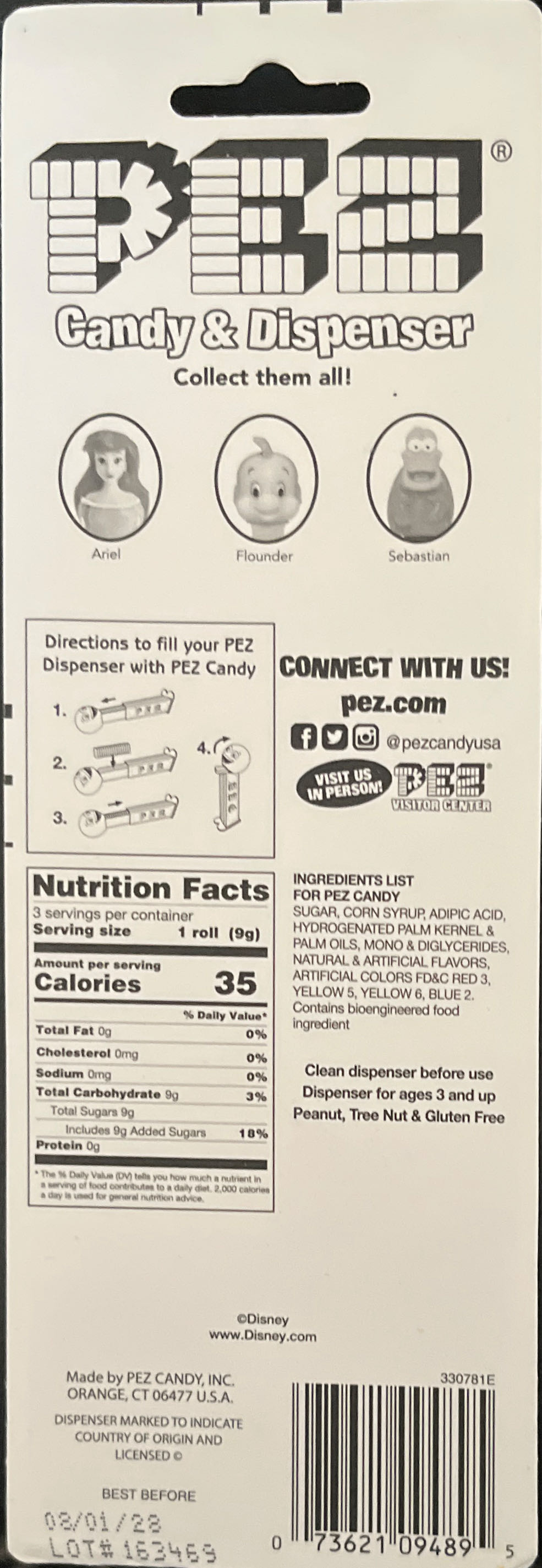 Disney - Little Mermaid - Sebastian - Disney - Little Mermaid pez collectible [Barcode 073621094895] - Main Image 2