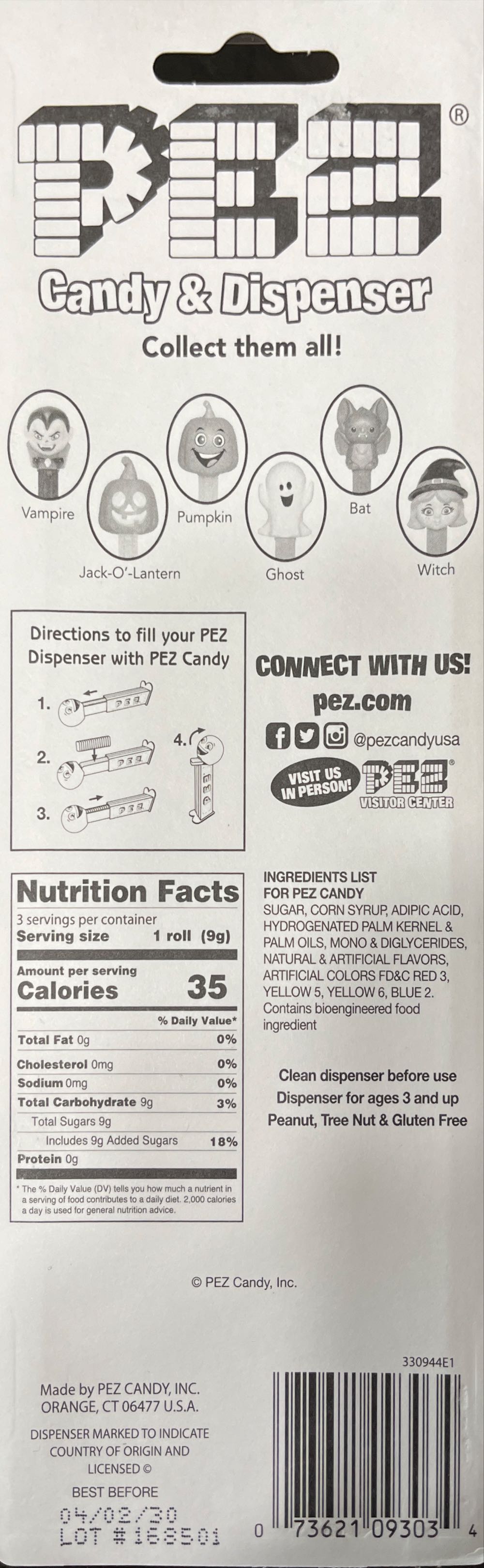 Halloween - Day of the Dead Skull, orange stem - Holidays pez collectible - Main Image 3