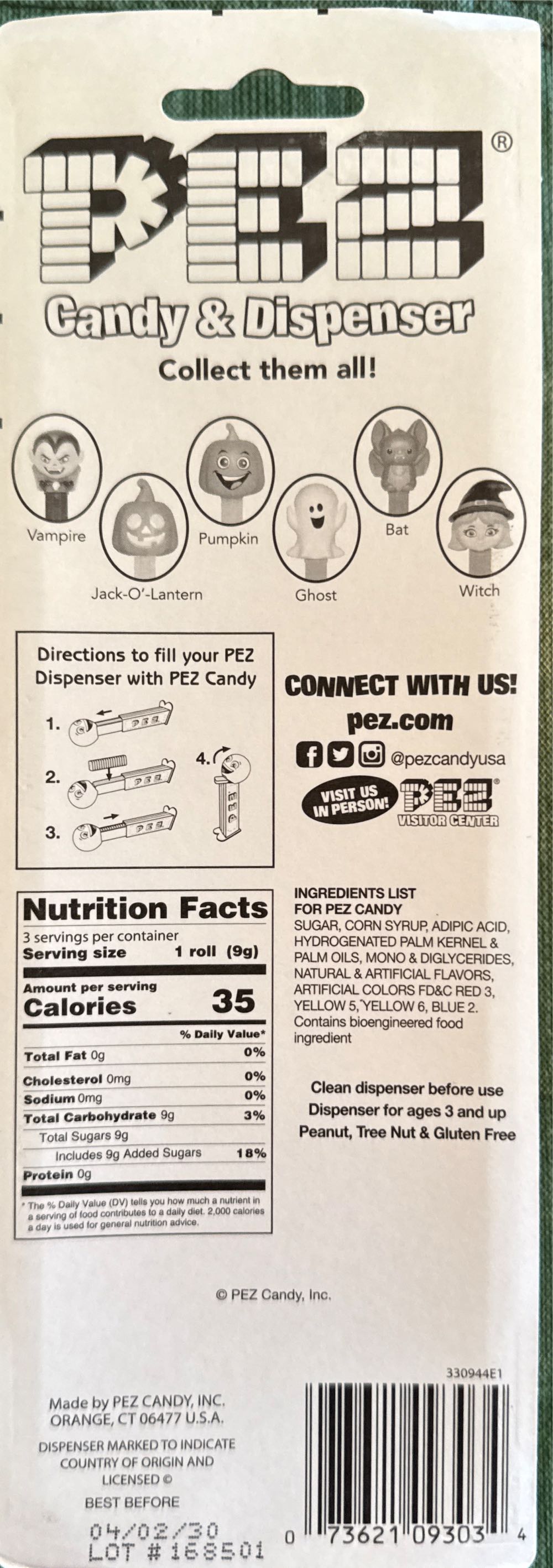 Halloween - Day of the Dead - White Pumpkin (2025) - Halloween pez collectible [Barcode 073621093034] - Main Image 2