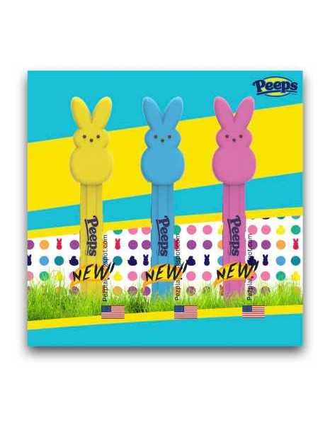 Easter - Peeps Bunny - Blue - Easter Peeps pez collectible - Main Image 2