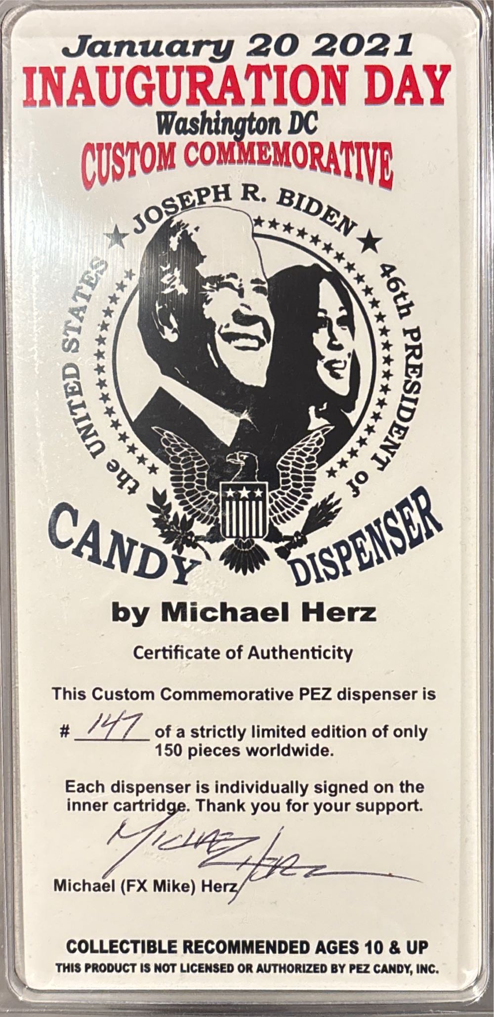 FX Mike - Inaguration Day Pez  pez collectible - Main Image 2