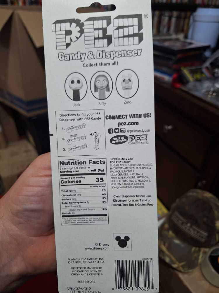 The Nightmare Before Christmas: Sally  pez collectible [Barcode 073621096257] - Main Image 2