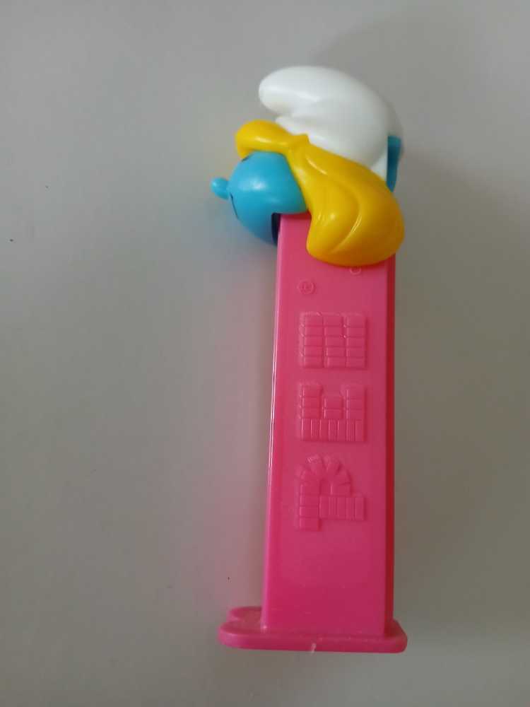 Smurf - Smurfette, neon pink stem  pez collectible - Main Image 2