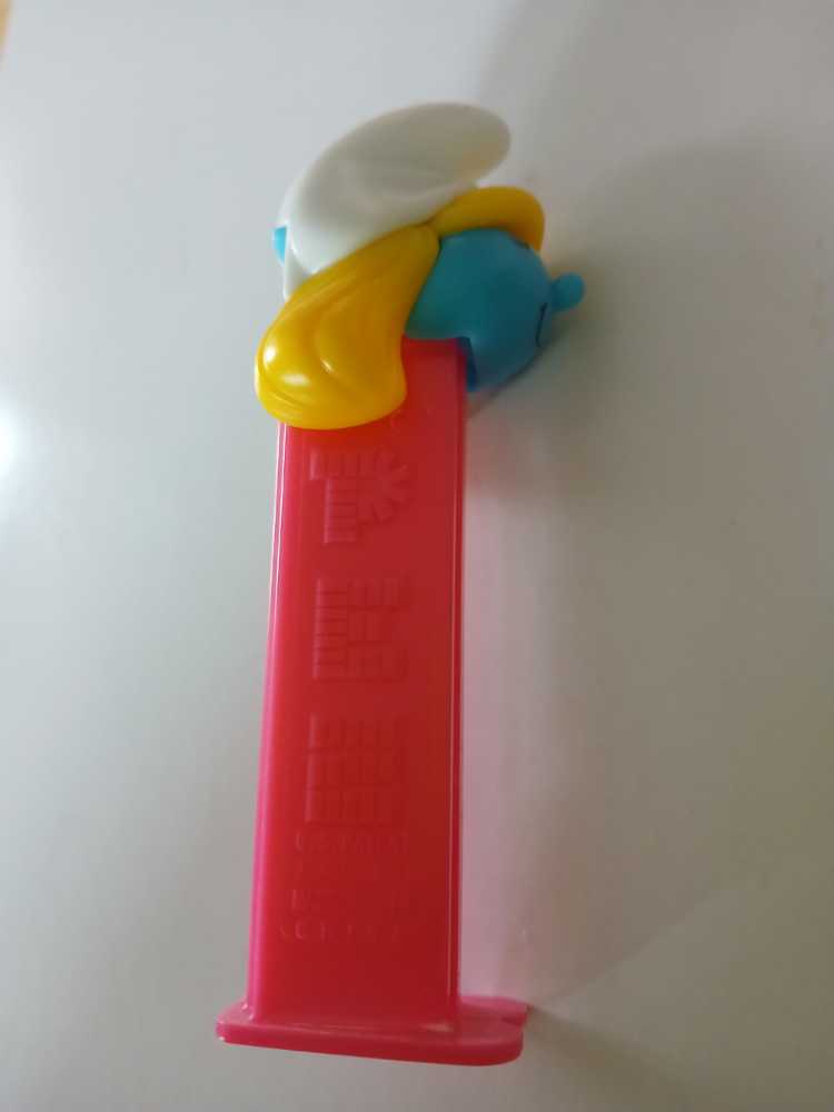 Smurf - Smurfette, neon pink stem  pez collectible - Main Image 4