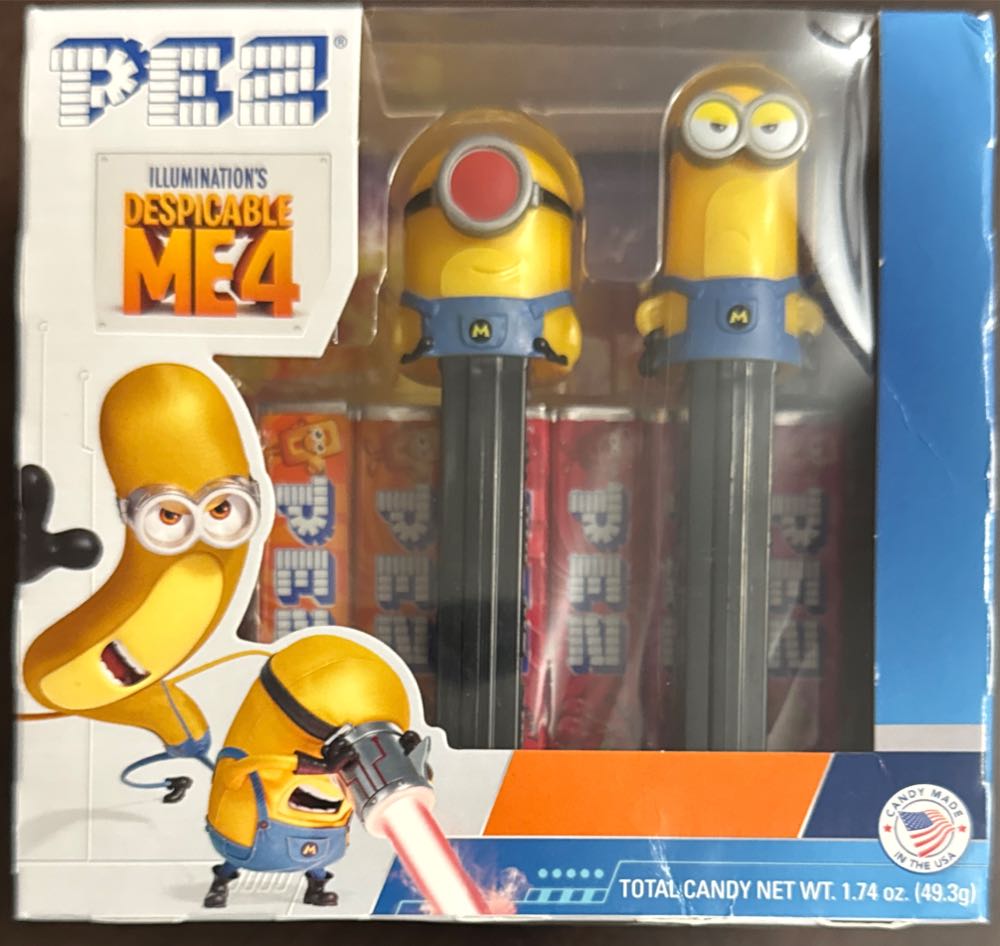 PEZ Yellow Stem Dispenser (U.S. Patent 4,966,305) Made in Hungary