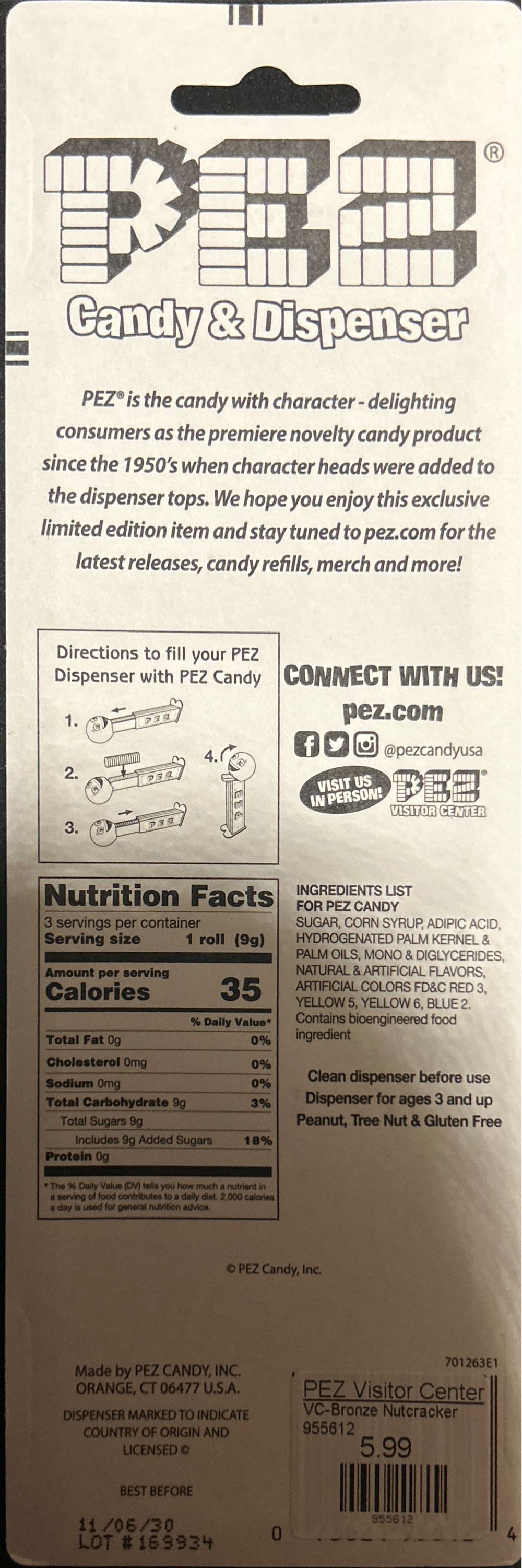 PEZ Exclusive - Bronze Nutcracker - Seasonal pez collectible - Main Image 2