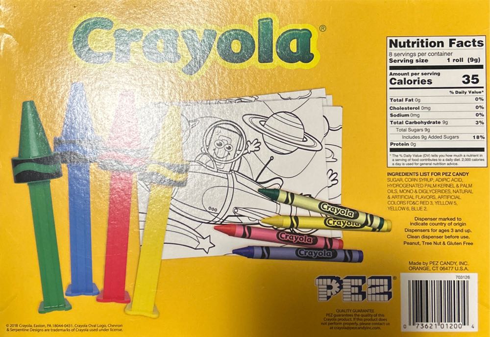 Crayola - Blue Crayon  pez collectible [Barcode 073621012004] - Main Image 3