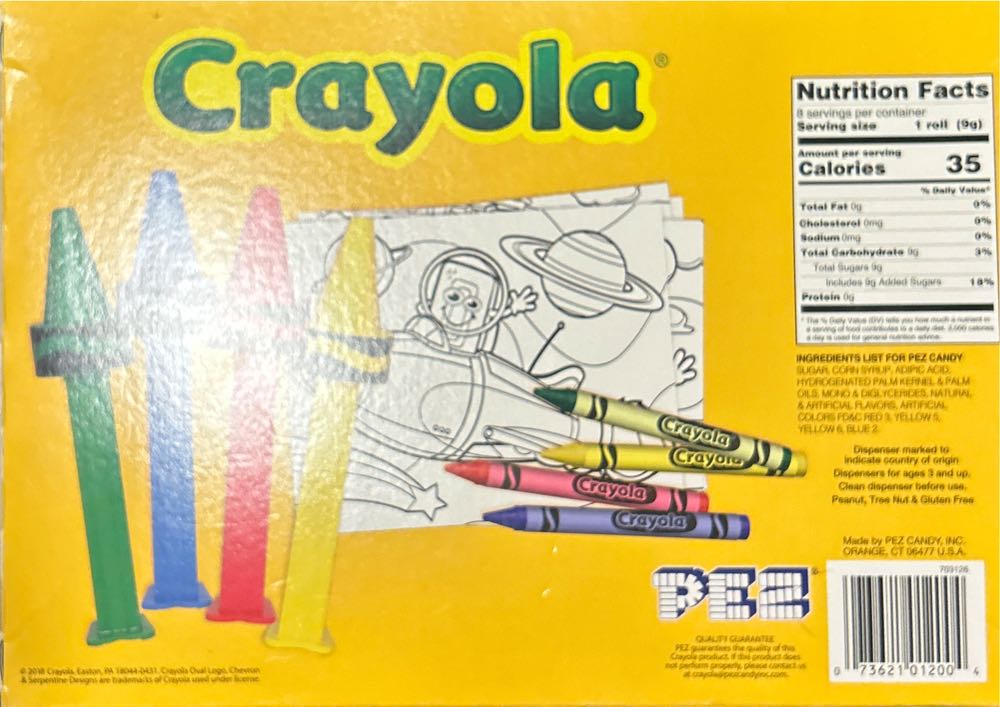 Crayola - Green Crayon  pez collectible [Barcode 073621012004] - Main Image 3