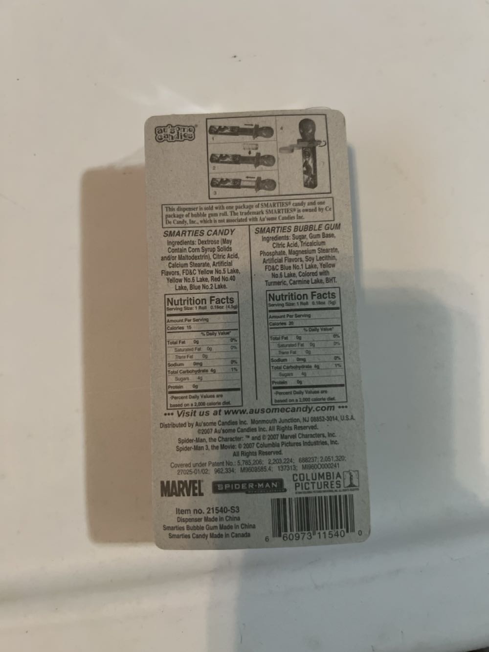 Spider-Man KLIK Candy Dispenser - Marvel / Spider-Man / Spider-Man 3 (movie) pez collectible [Barcode 660973115400] - Main Image 2