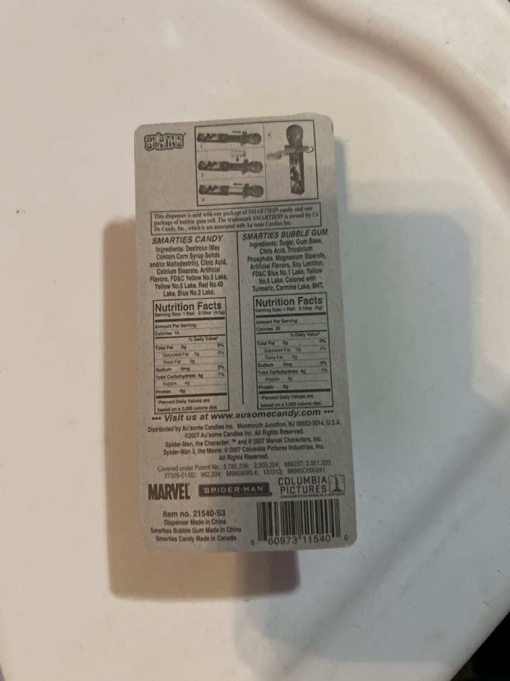 Spider-Man KLIK Candy Dispenser - Marvel / Spider-Man / Spider-Man 3 (movie) pez collectible [Barcode 660973115400] - Main Image 6