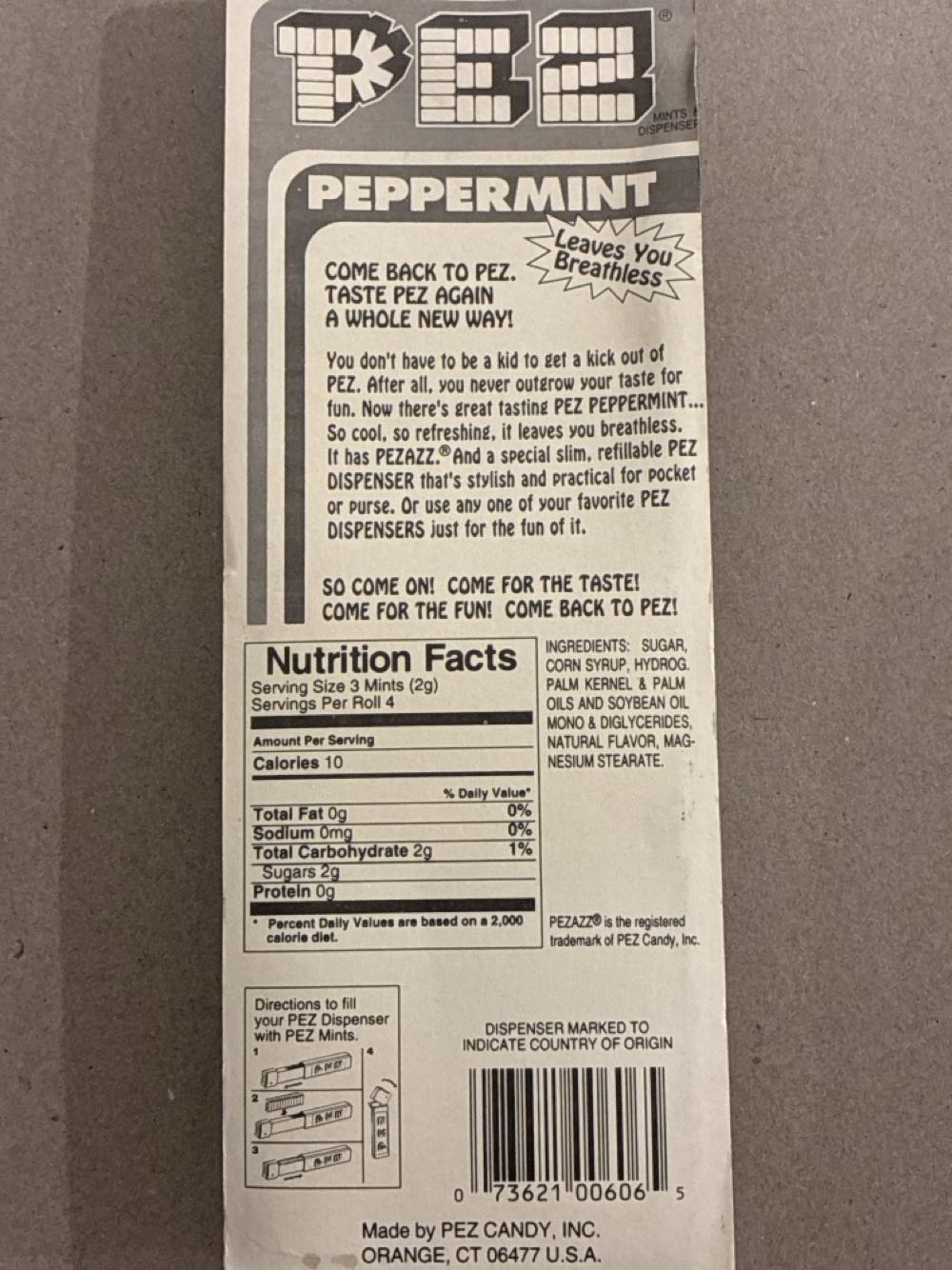 PEZ Peppermint - PEZ / novelty candy dispenser pez collectible [Barcode 073621006065] - Main Image 2