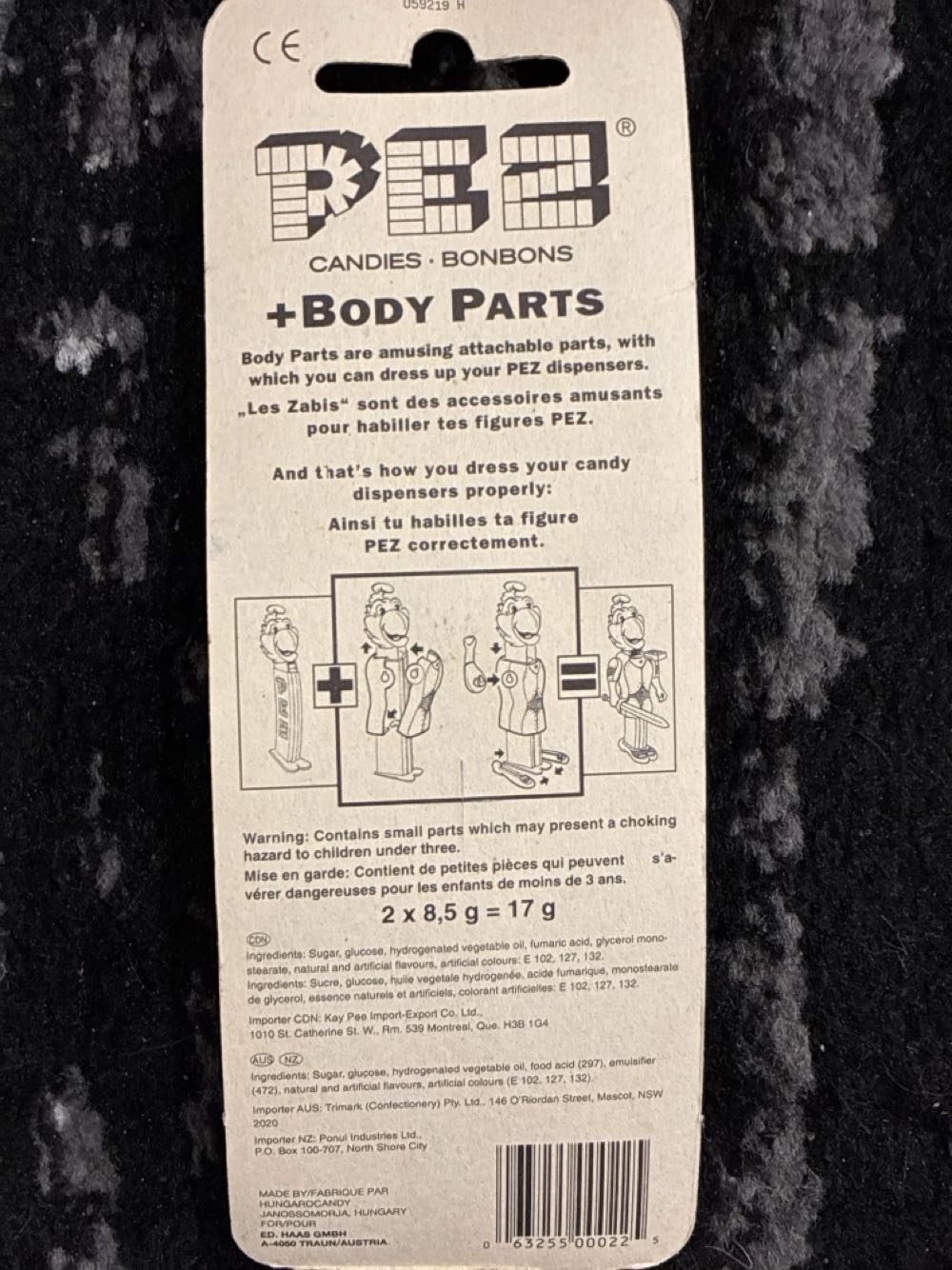 PEZ Red Dress - PEZ Body Parts Series 1 (Red Dress outfit) pez collectible [Barcode 063255000225] - Main Image 2