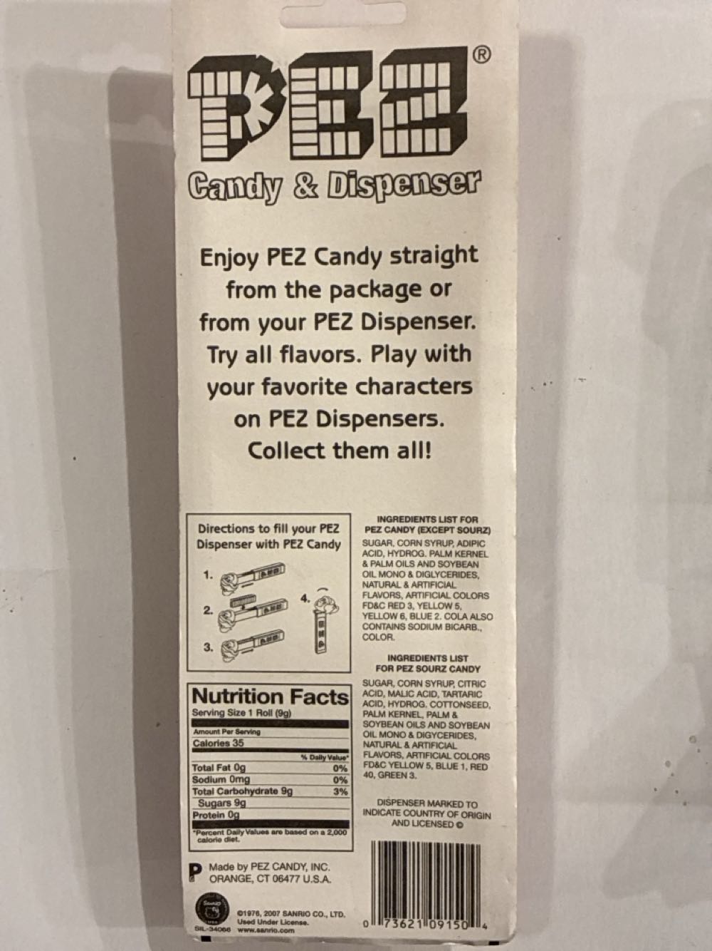 Hello Kitty- Cat - Hello Kitty pez collectible [Barcode 073621091504] - Main Image 2