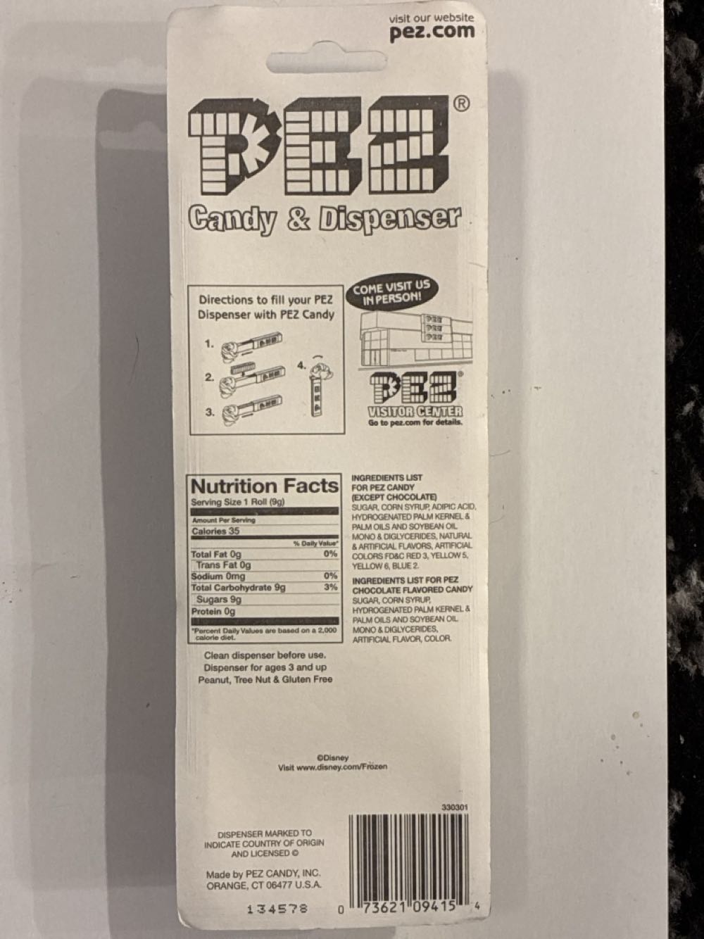 Frozen Olaf - Disney - Frozen pez collectible [Barcode 073621094154] - Main Image 2