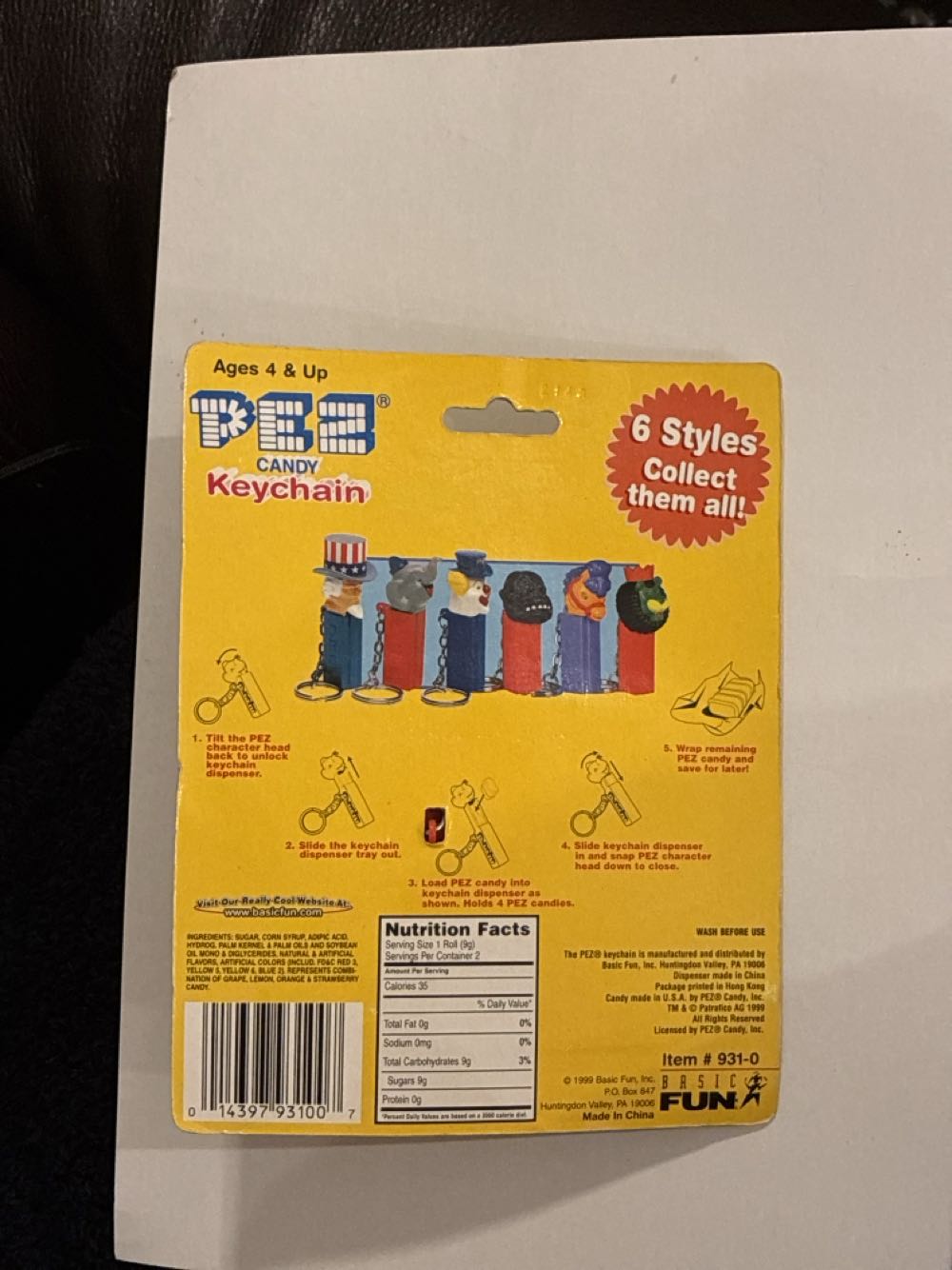 Keychain King Lion - PEZ / novelty candy keychain pez collectible [Barcode 014397931007] - Main Image 2