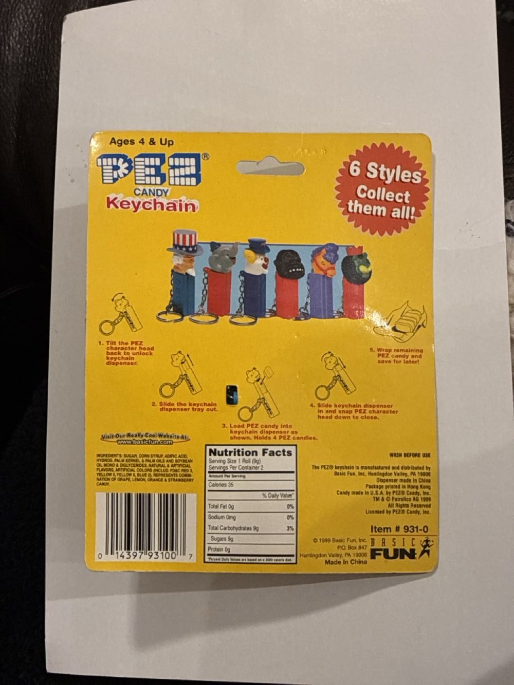 Keychain - Horse - PEZ / novelty candy keychain pez collectible [Barcode 014397931007] - Main Image 2