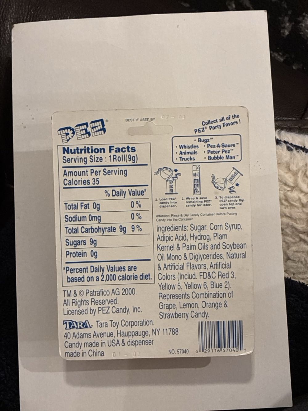 Party Favors Bugz - PEZ / novelty candy dispenser pez collectible [Barcode 029116570405] - Main Image 2