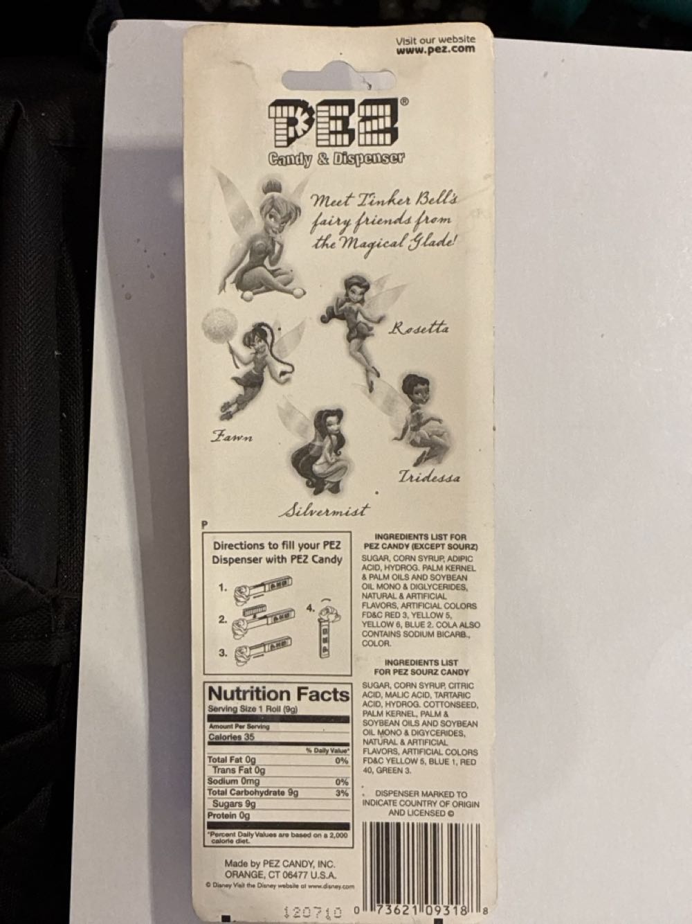 Rosetta - Disney - Fairies pez collectible [Barcode 073621093188] - Main Image 2