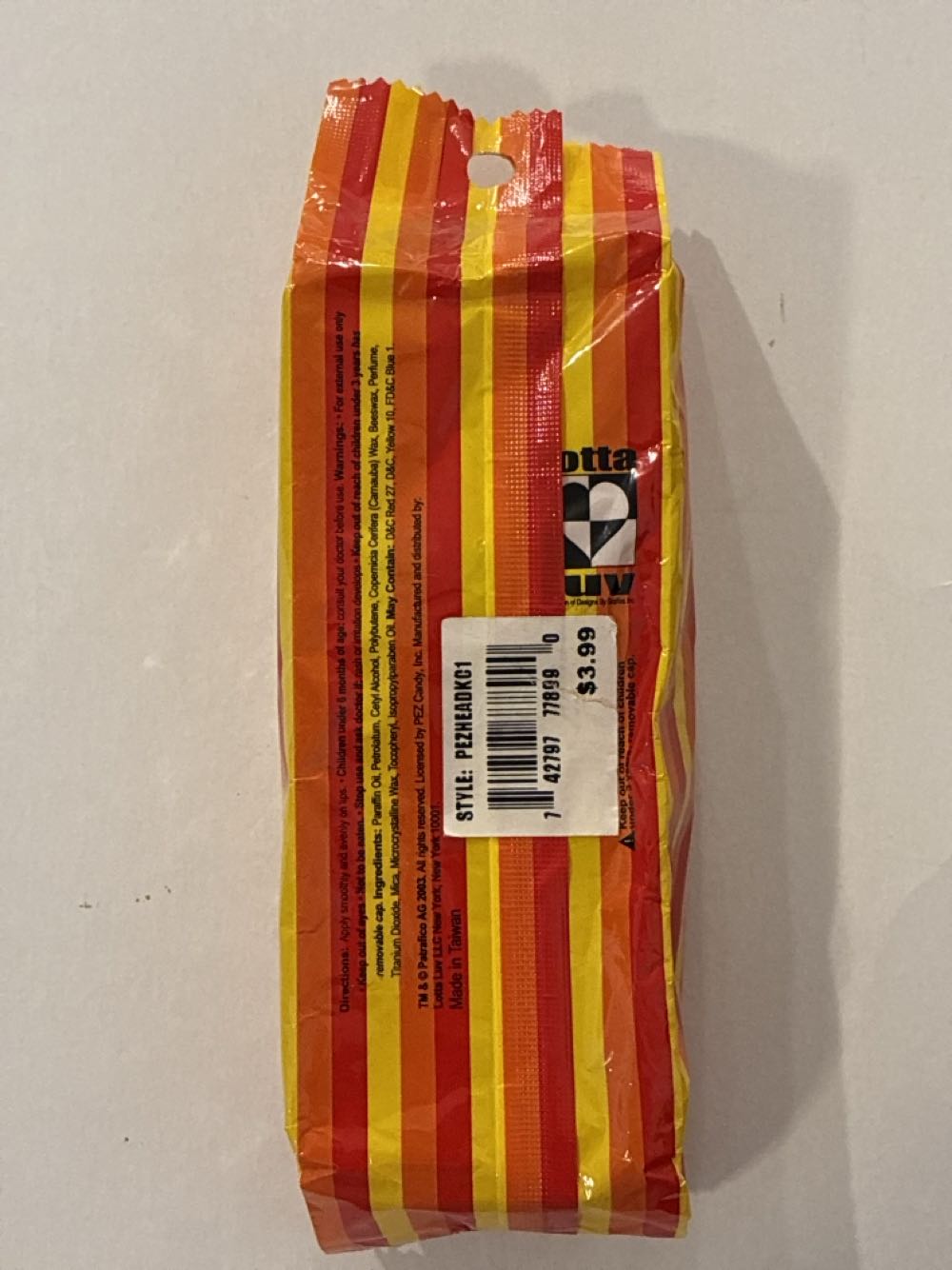 Key Chain Lip Balm (Strawberry) - PEZ / novelty candy dispenser pez collectible [Barcode 742797778990] - Main Image 2