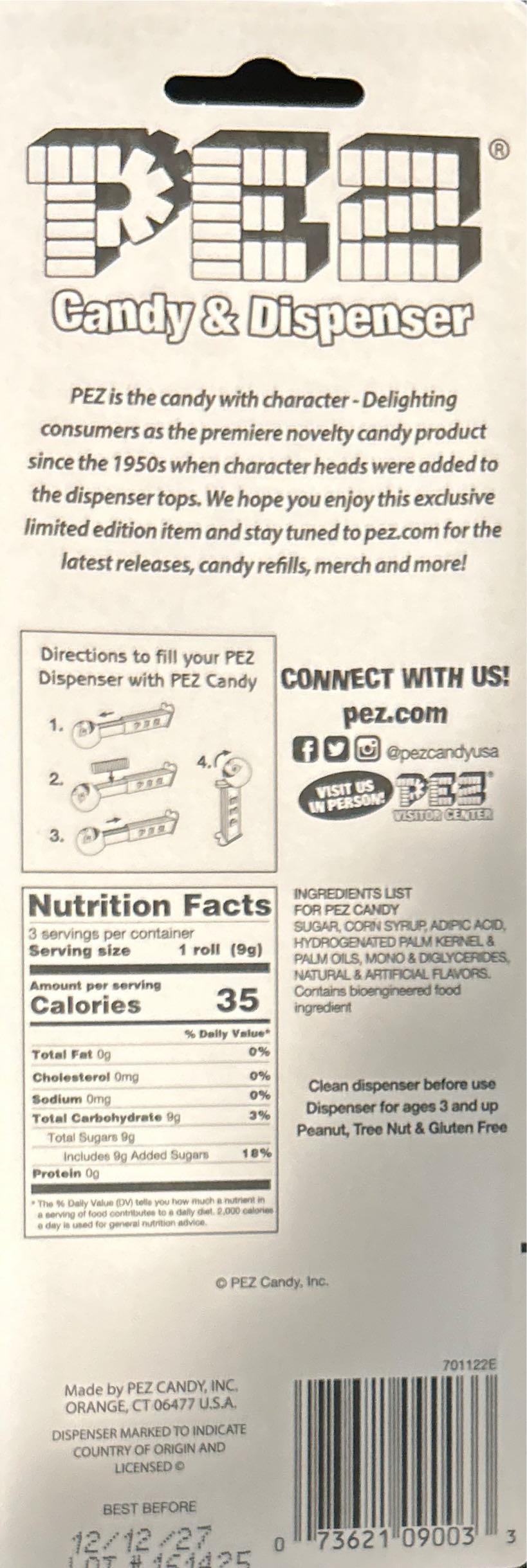 Limited Edition PEZ - Bronze Snowman - Seasonal pez collectible [Barcode 073621090033] - Main Image 2