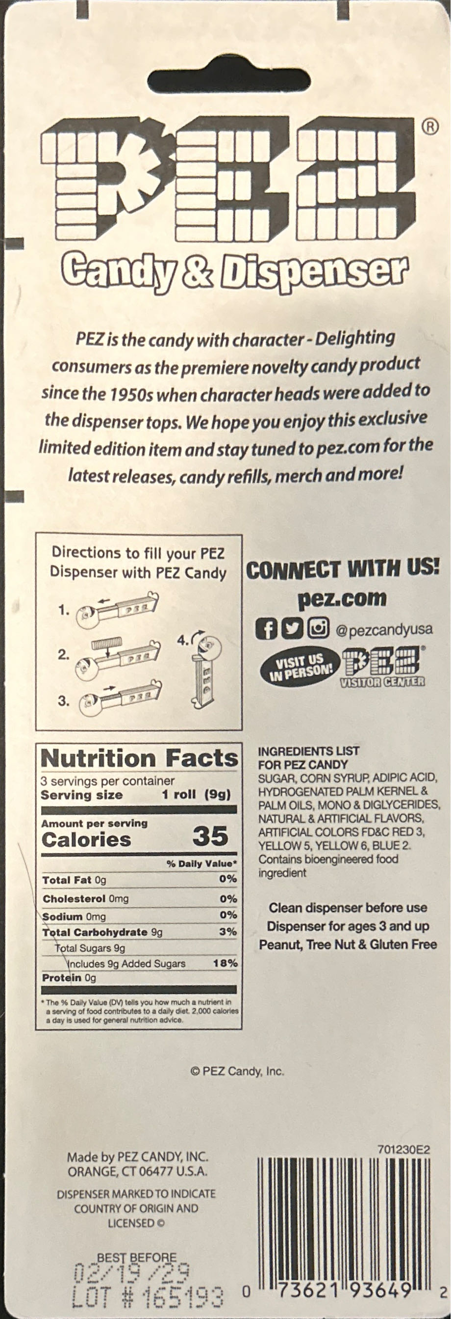 Limited Edition PEZ - Lucky Mascot - Seasonal pez collectible [Barcode 073621936492] - Main Image 2