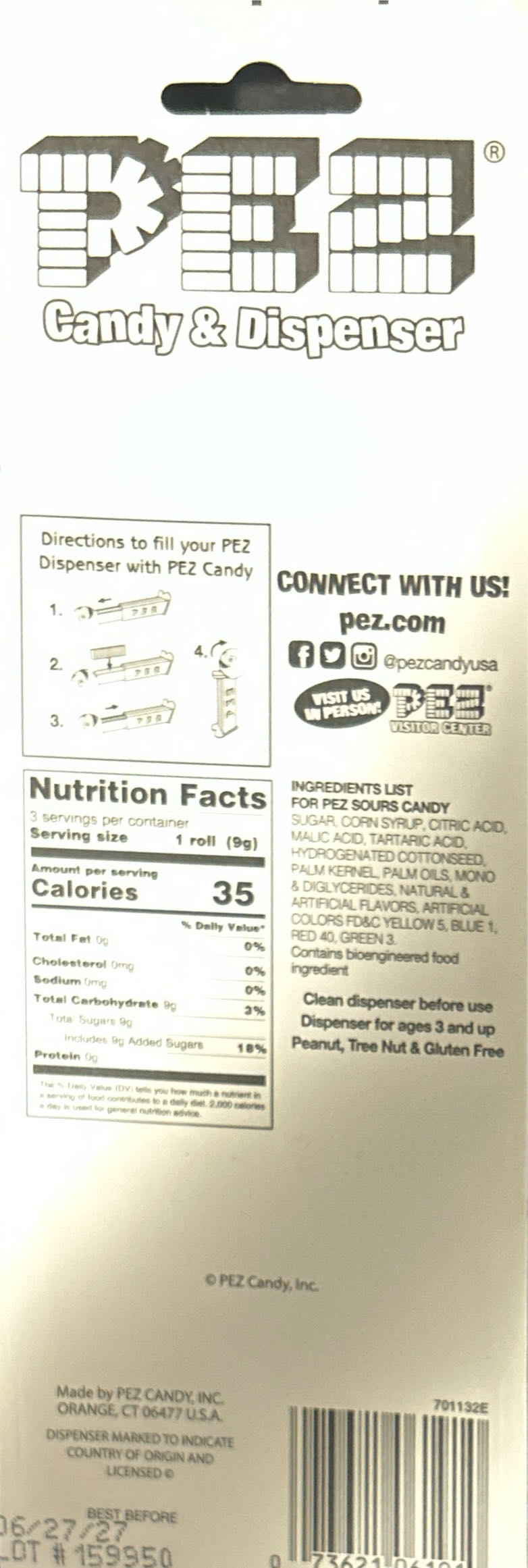 Exclusive PEZ - Sour Blue Raspberry Mascot  pez collectible [Barcode 073621061910] - Main Image 2