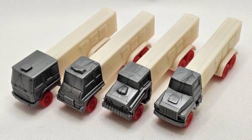 Misfit Truck - R4 Silver Cab Red Wheels White Stem - Trucks pez collectible - Main Image 4