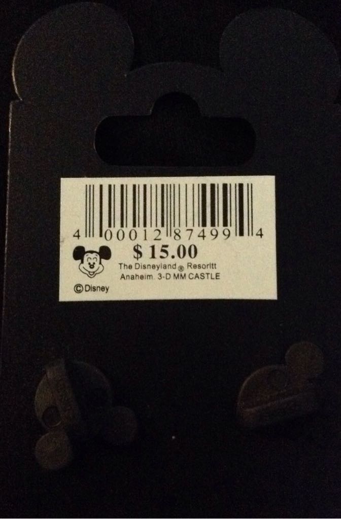 Disney Parks Mickey and Castle  pin collectible [Barcode 400012874994] - Main Image 2