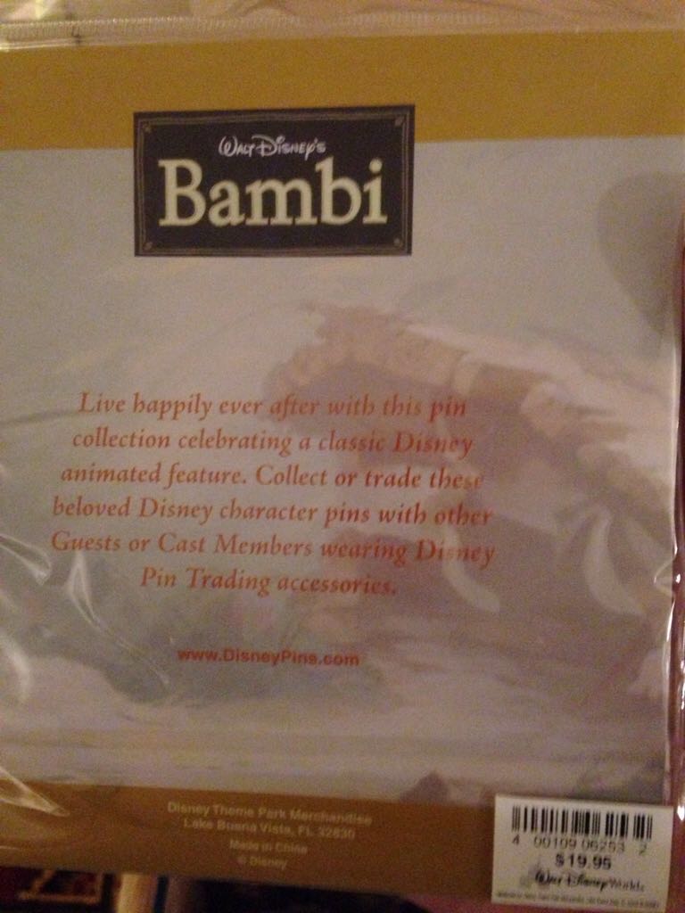 Bambi  pin collectible [Barcode 400109062532] - Main Image 2