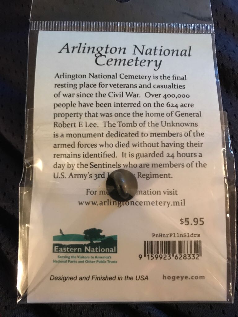 Arlington National Cemetery - Eastern National pin collectible [Barcode 9159923628332] - Main Image 2