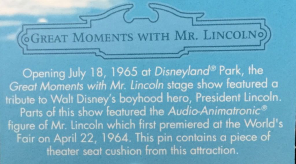 Piece Of Disneyland Resort History  pin collectible [Barcode 400000751016] - Main Image 2